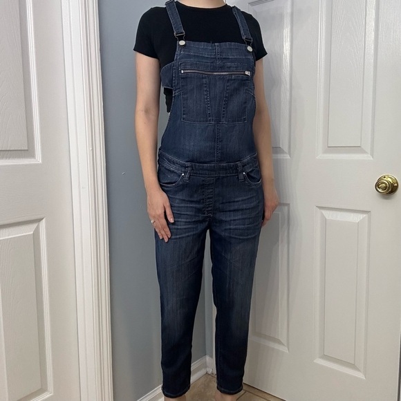 Blank NYC Overalls Denim Cotton Blue Skinny Cropped Casual Size 31 - Picture 1 of 8